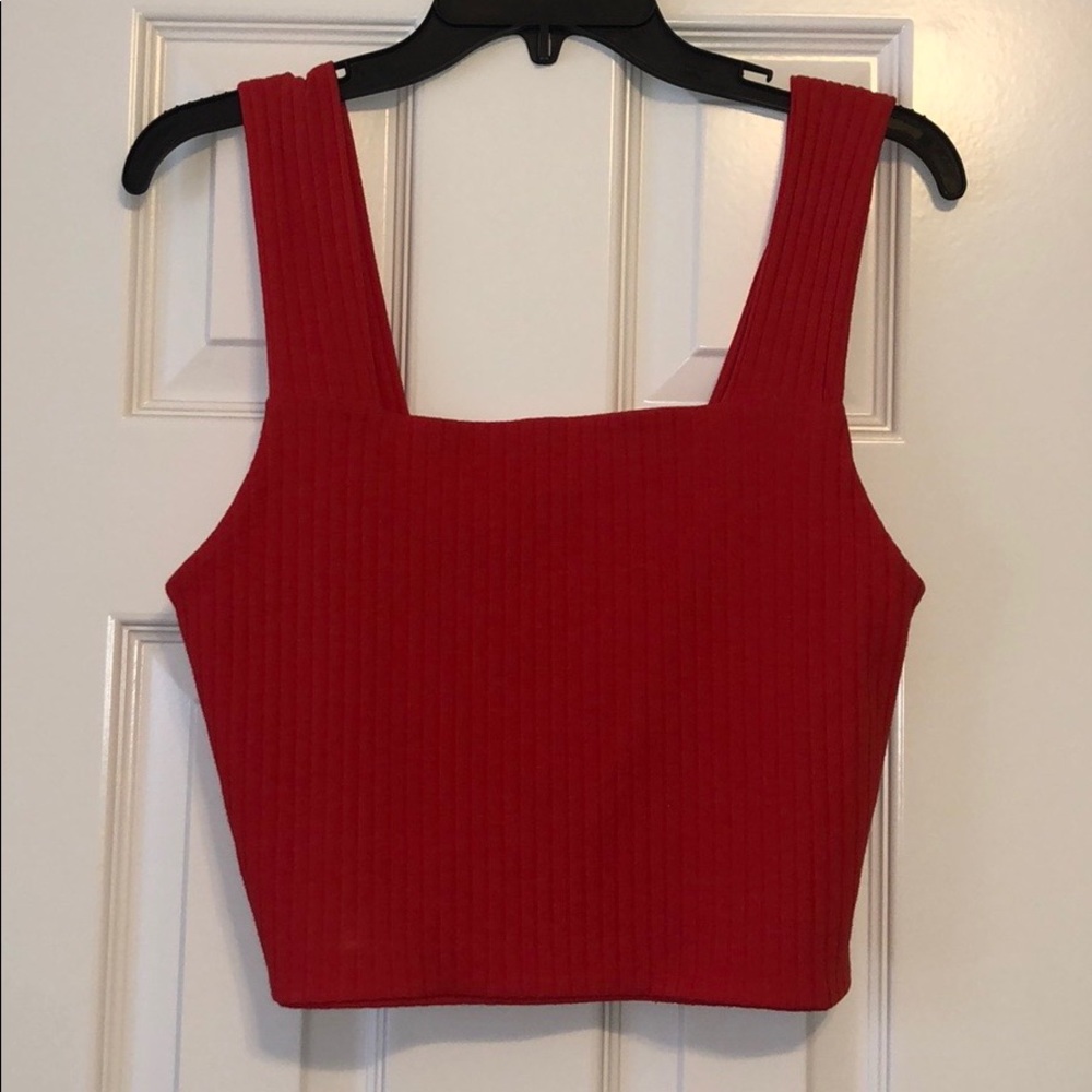 Red American Eagle Crop Top